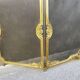 19th century fireplace fire guard by Bouhon Frères in bronze, French spark guard 1880