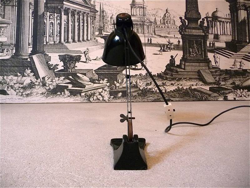 Lampe de bureau d'atelier industrielle d'ALY, Allemagne, années 1920.