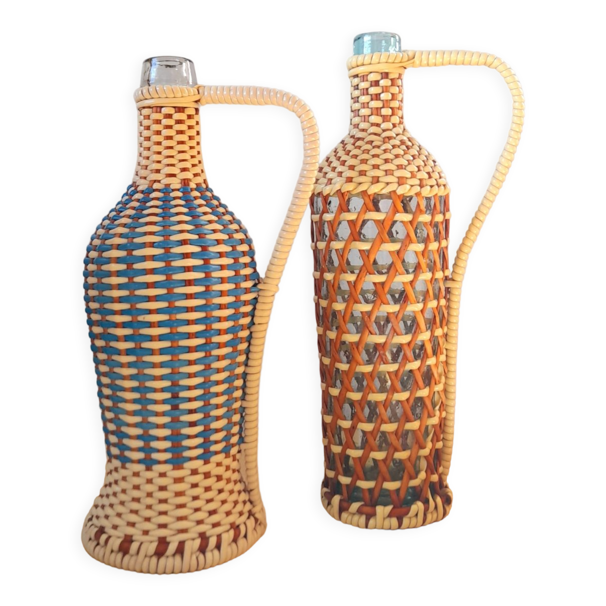 Bouteilles scoubidous 60s