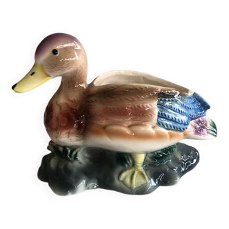 Vintage ceramic duck saucière