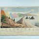 Old engraving from 1838 -Geology- Hand-colored board of the seaside