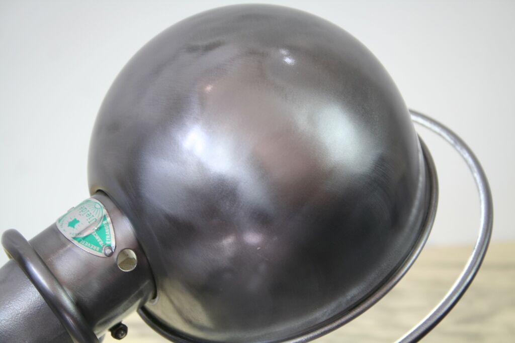 Jieldé desk lamp 2 arms 40cm base seed glossy varnish, Vintage industrial Jean Louis Domecq