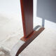 30s bistro table in wood and aluminum