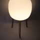 1970s upcycled glass and oak lamp