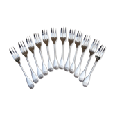 Christofle 12 fourchettes à gâteaux métal argenté modèle Vendome