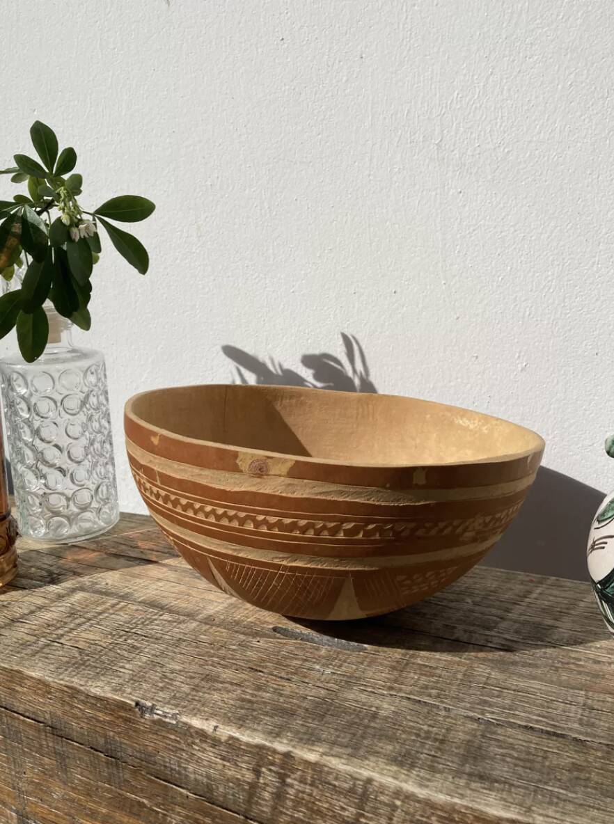 Empty ethnic Tuareg calabash pocket