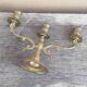 Three-light chandelier in brass metal