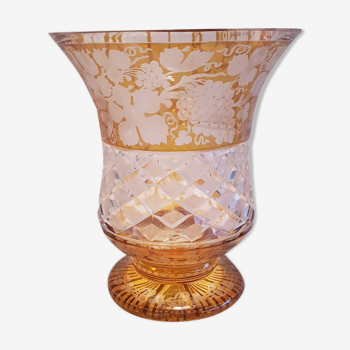 Bohemian crystal vase, circa 1900