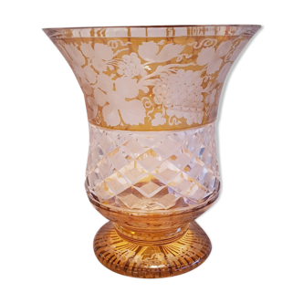 Bohemian crystal vase, circa 1900