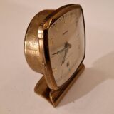 "Famous" alarm clock, automatic calendar model, vintage circa 1950, perfect condition