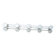 Porte manteau mural XXL en métal laqué blanc 5 patères années 70