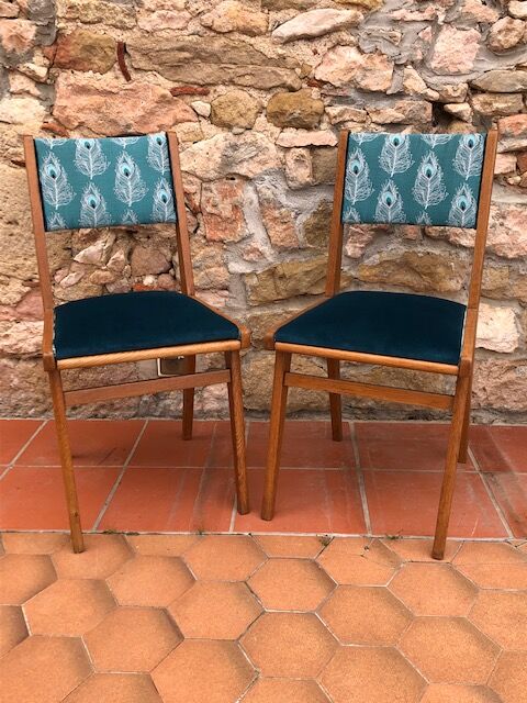 Paire de chaises années 50