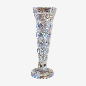 Vase en verre taillé années 1950
