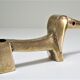 Dachshund bronze pen holder zoomorph design 60s