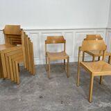 Set of 8 vintage chairs by Schlapp Mobel