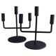 Midcentury Brutalist Forged Iron Candelabra Pair, Germany, 1950s