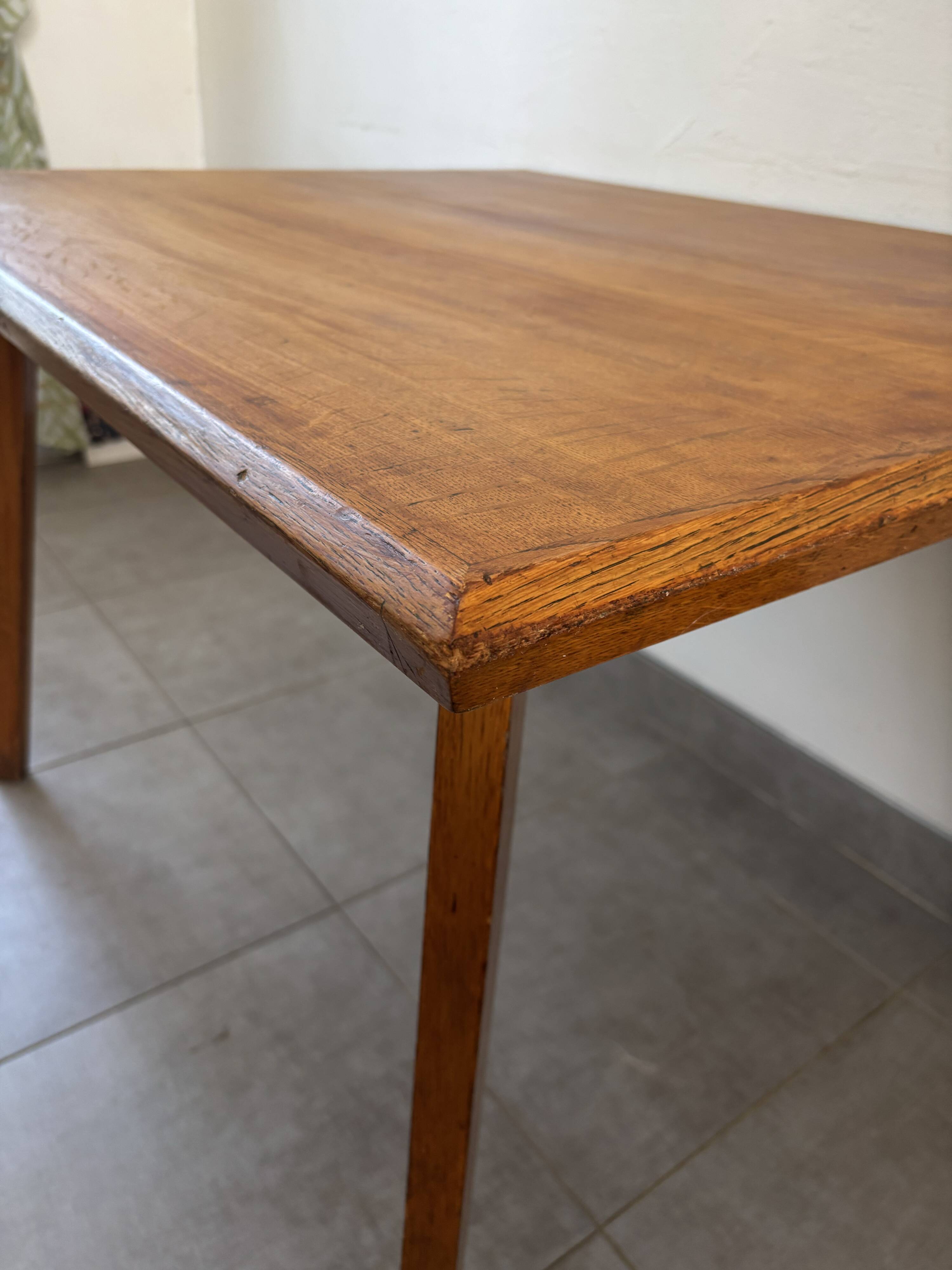 Vintage oak table from the 1950s.