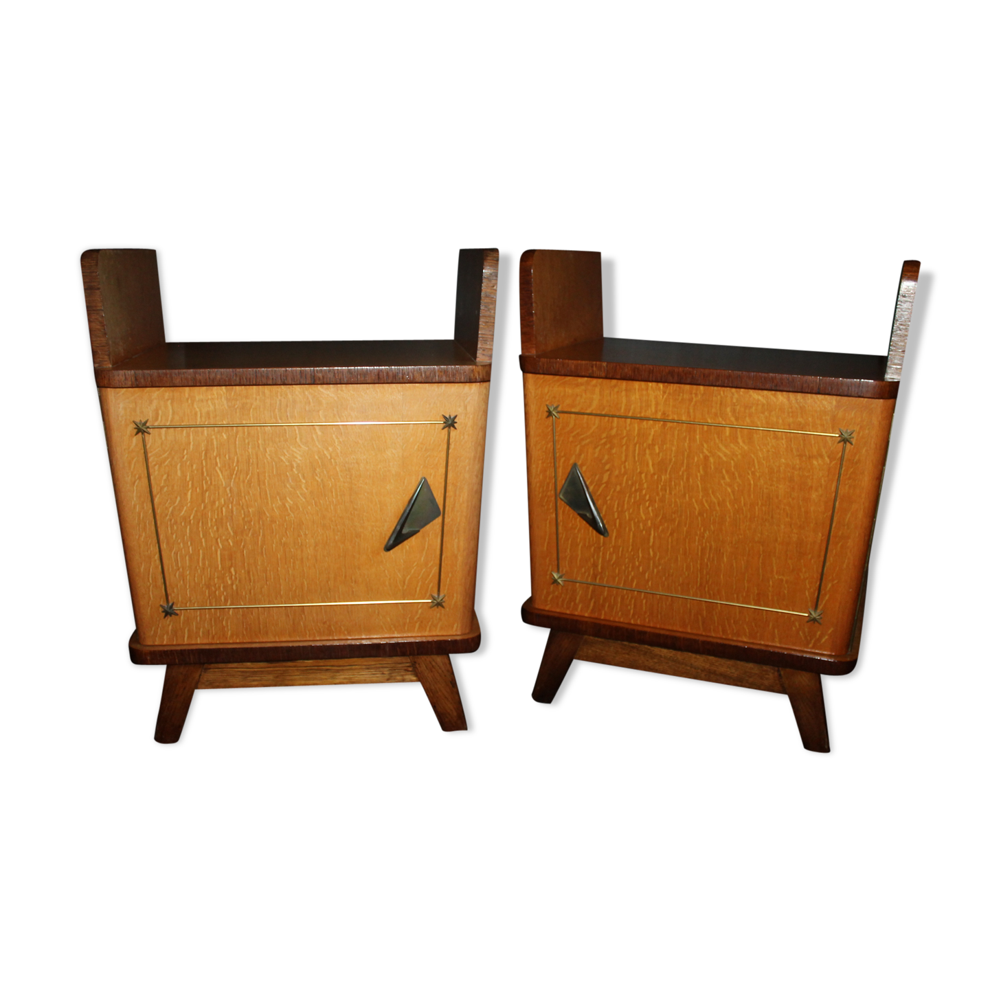 Pair nightstands vintage 50s