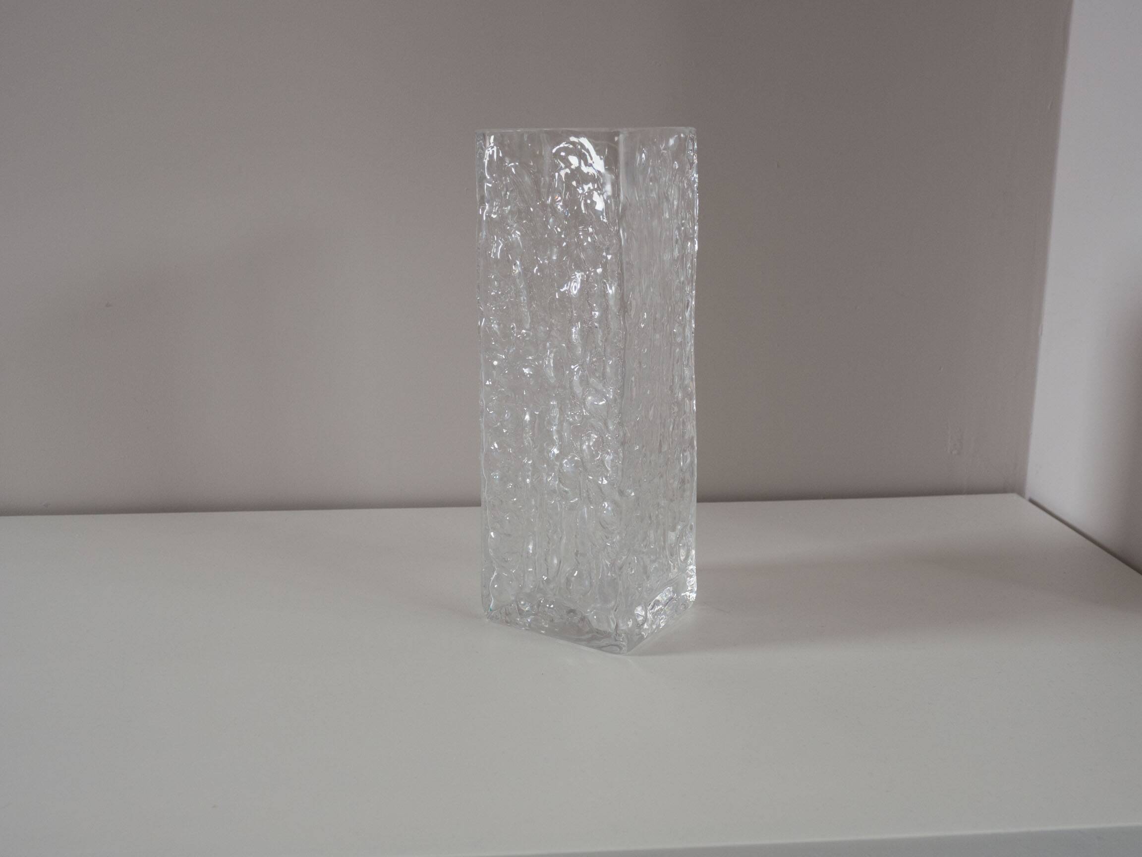 Vintage asymmetrical glass vase