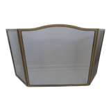 3-panel brass fireplace screen 70s