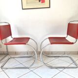 Pair of chairs MR 10 design Ludwig Mies Van Der Rohe vintage edition 90s