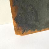 Oil portrait on cardboard of a man 50s