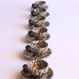 Neriage mosaic tea set by Jean Gerbino, Vallauris.