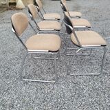 6 vintage office chairs chrome foot top fabrics