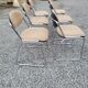 6 chaises de bureau vintage pied chromé dessus tissus