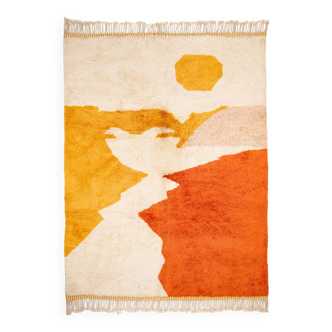 Tapis Coucher du Soleil tissé à la main en laine naturel 250cmx150cm