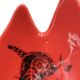 Red ceramic pocket emptier by Jean de Lespinasse, 1960s
