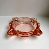 Pink glass ashtray 70s