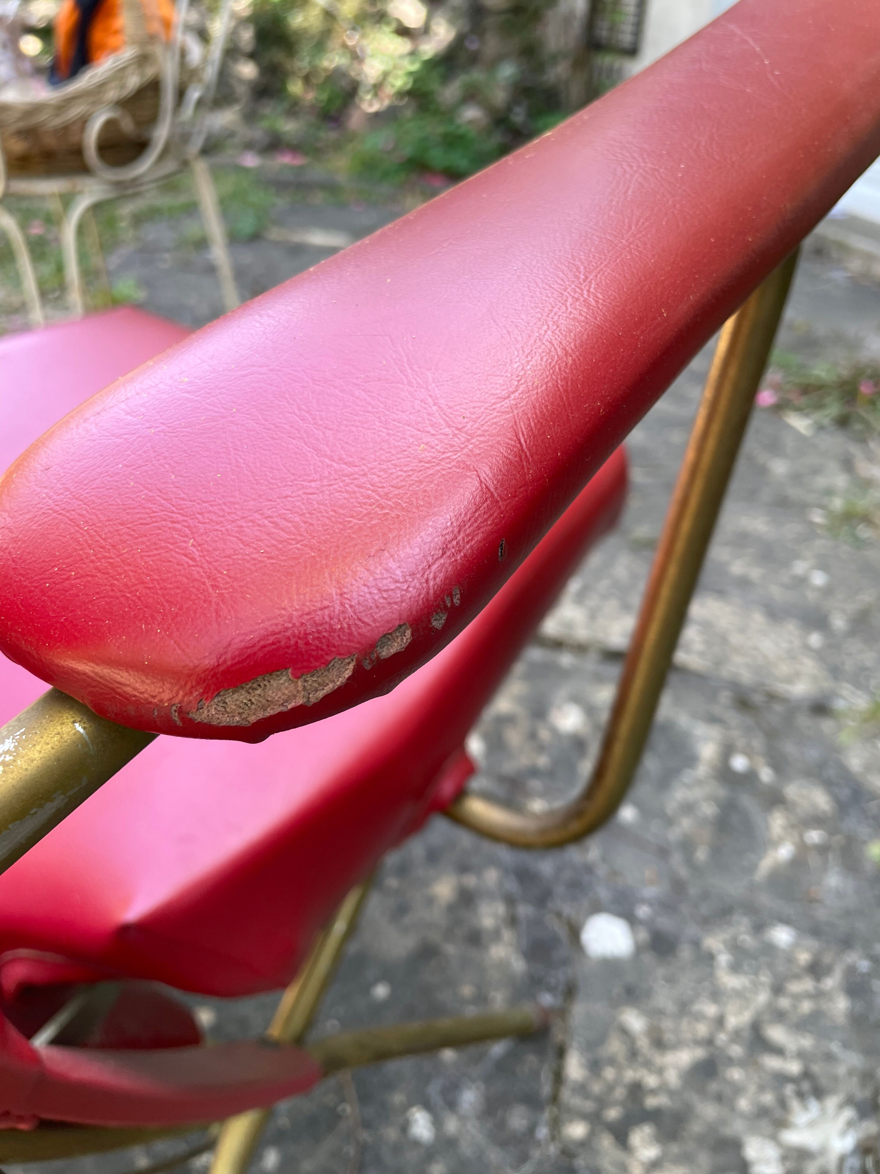 Fauteuil inclinable vintage en skaï