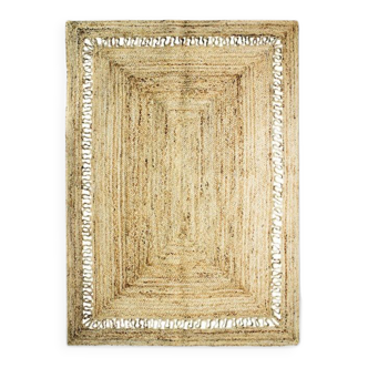 Tapis en jute motif ajouré 160x230 cm