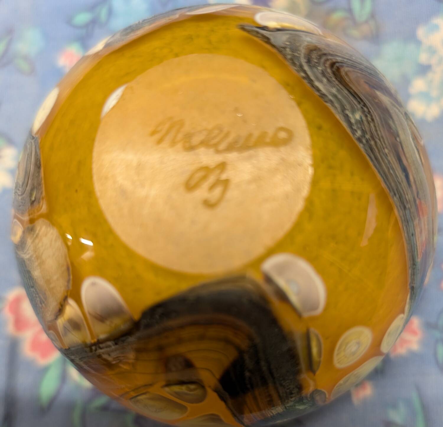 Glass paste ball vase