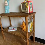 Vintage rattan shelf, console