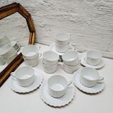 Set of 12 Limoges Haviland Torse white cups