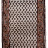 Tapis vintage fait main Seraband indien – 73 cm x 143 cm