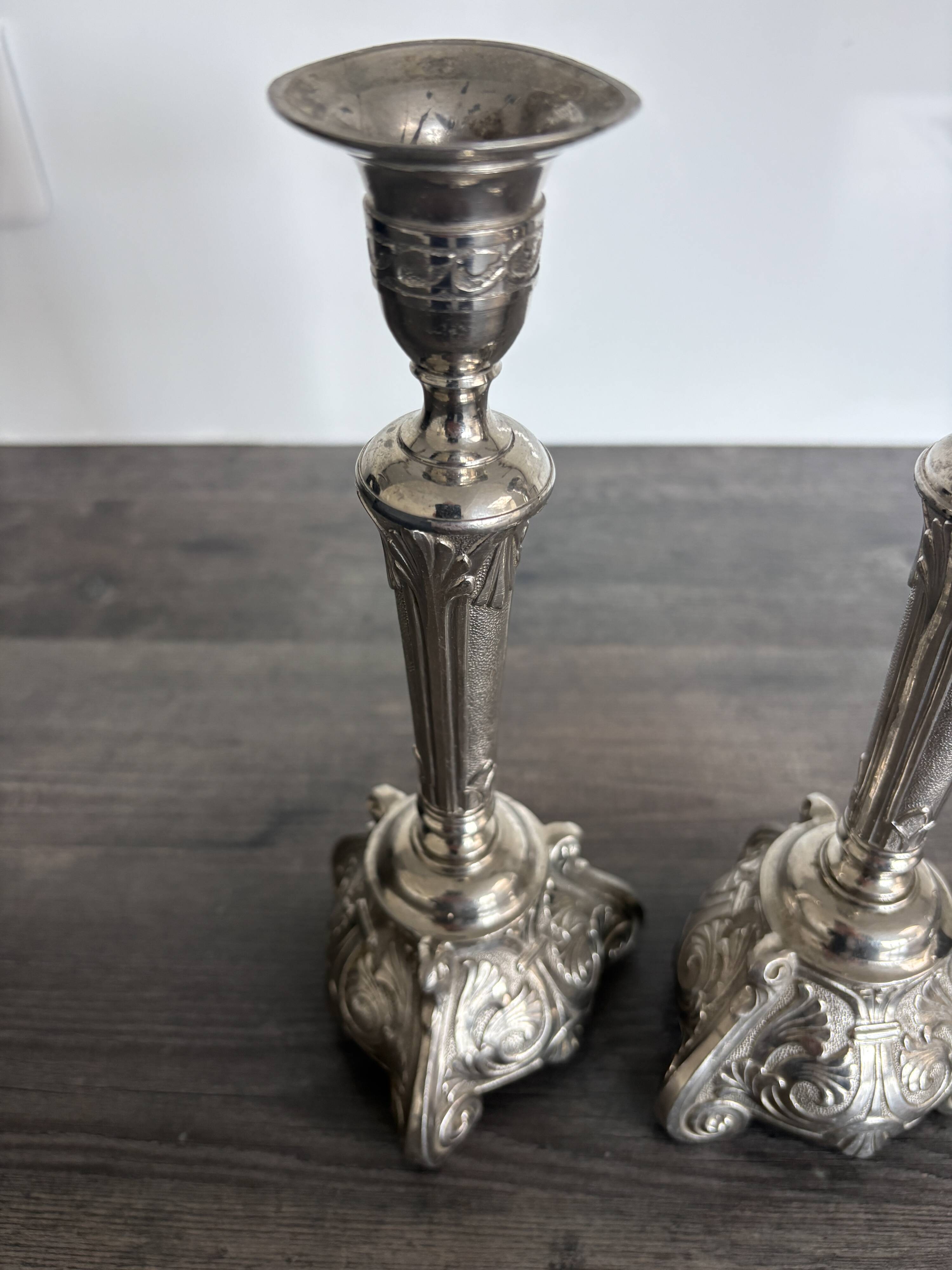 Pair of antique candlesticks
