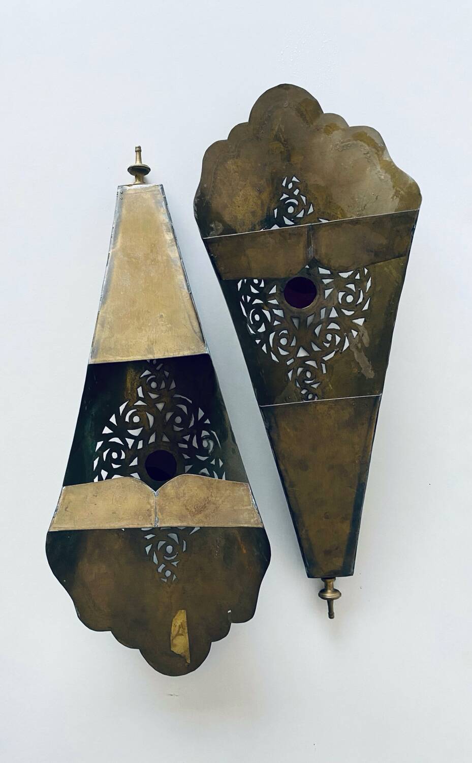 Pair of oriental wall lanterns