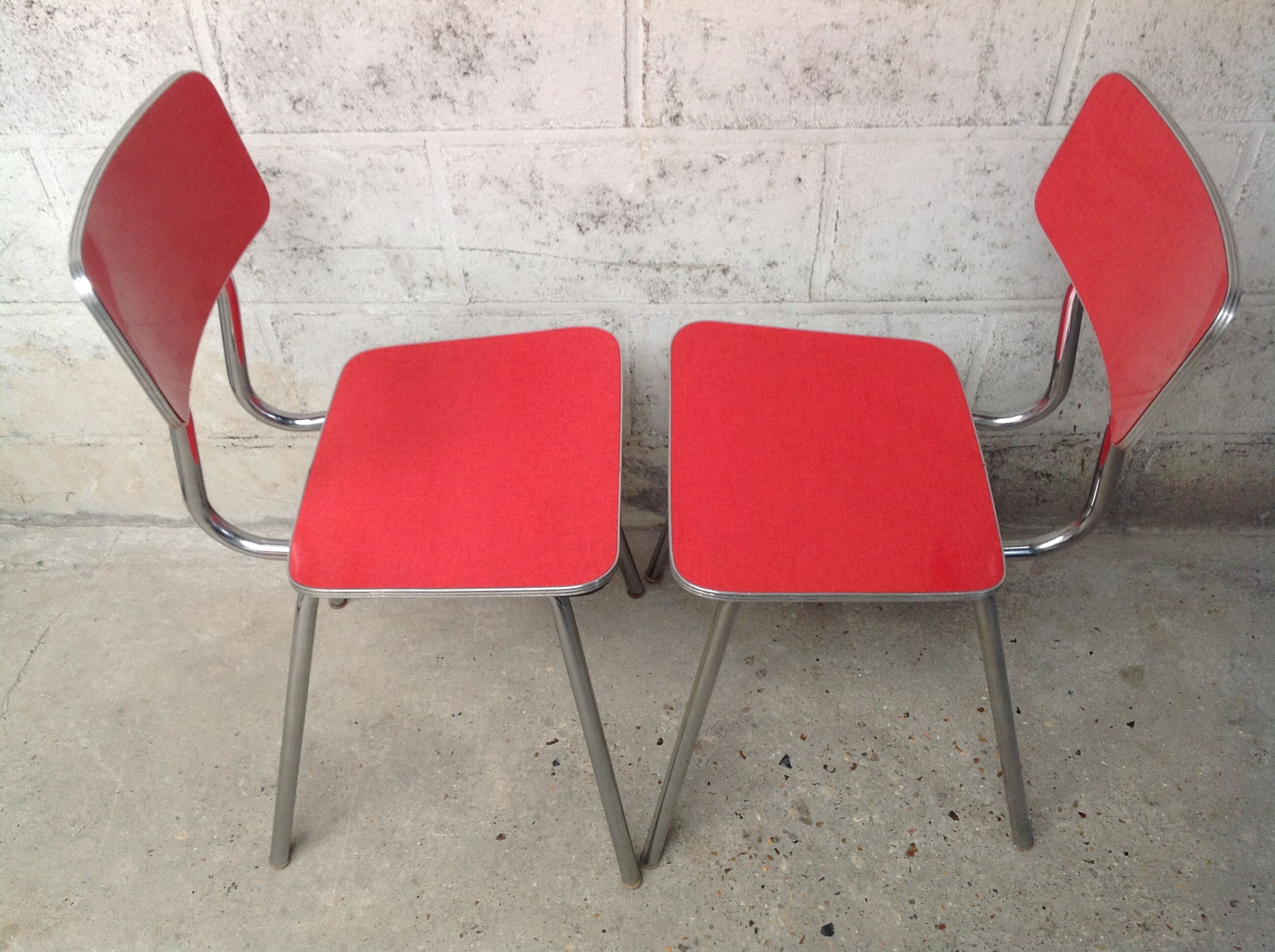 Formica chairs and Plastilux aluminum