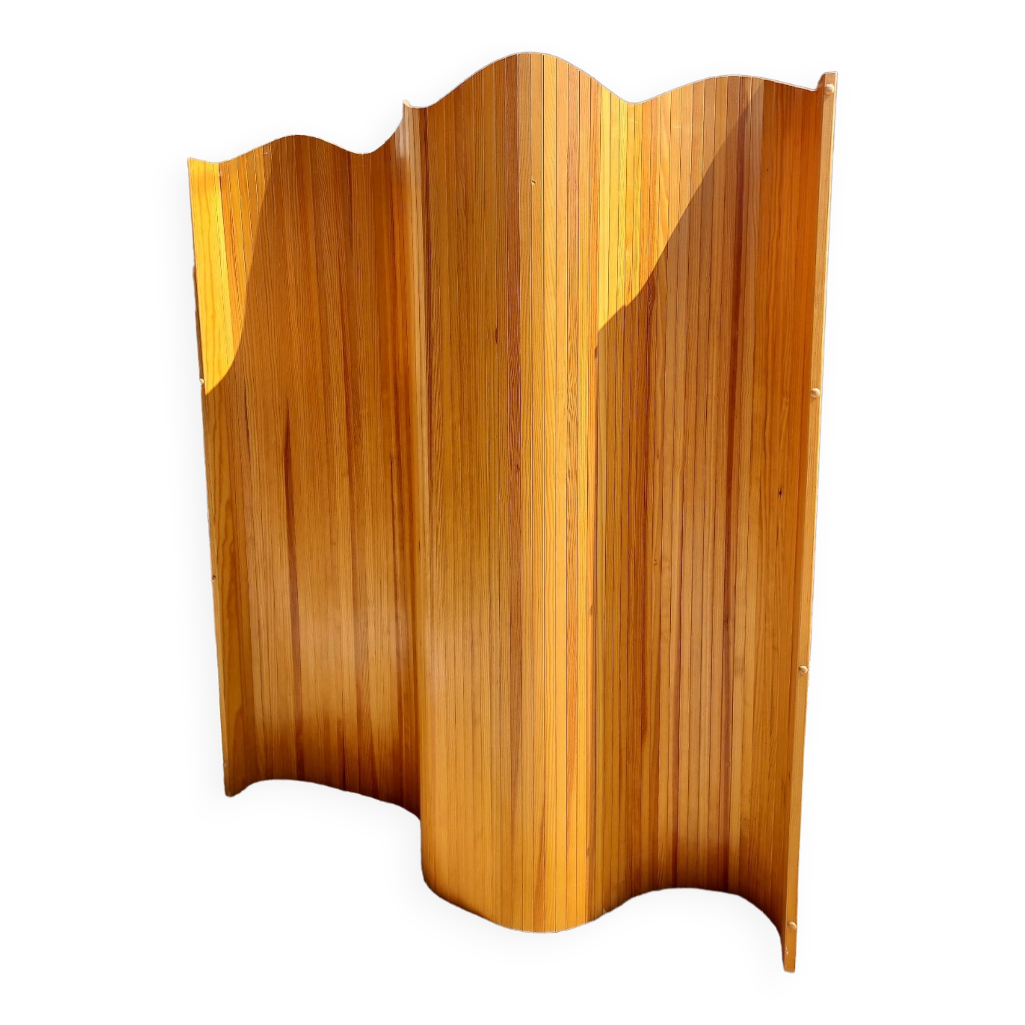 Articulated wooden screen