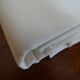 Drap plat "fleur bleue" lin toile métis 310 x 220 cm - blanc