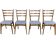 1960s 1970s Dining Chairs Mid-Century Danish Modern Design Set of 4