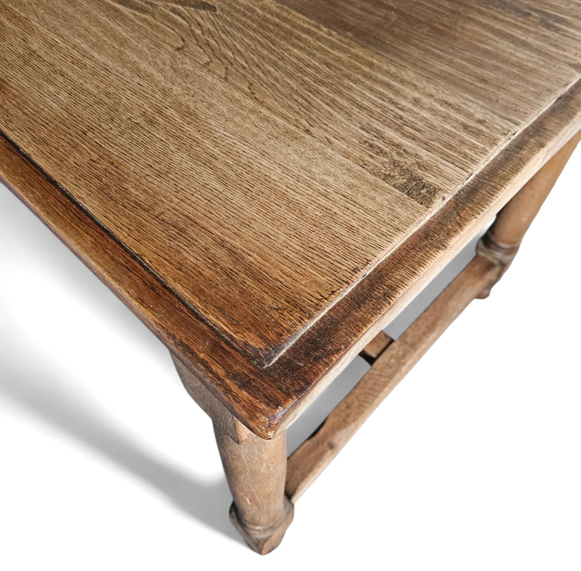 Solid oak French dining table / desk / 1900s