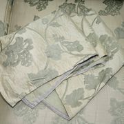 Pair of Howard & Son's style sofas in floral patterned silk blend.