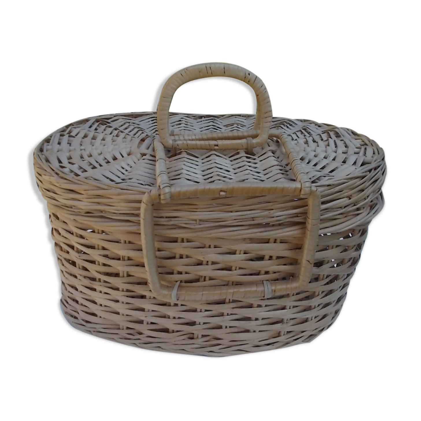 Rattan suitcase
