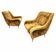 Pair set of 2 armchairs, italy 1950s