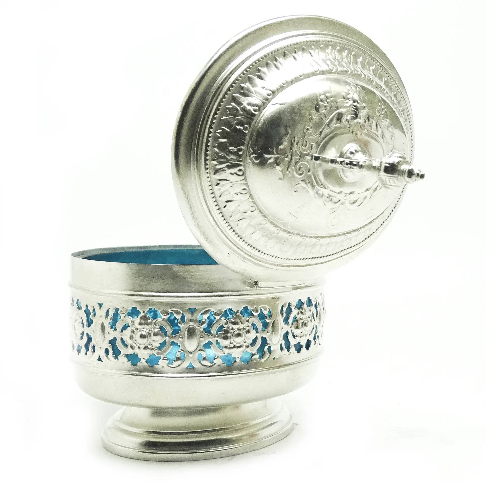 Sugar bowl, Eclecticism, silver-plated brass, WMF, Germany, 19th century