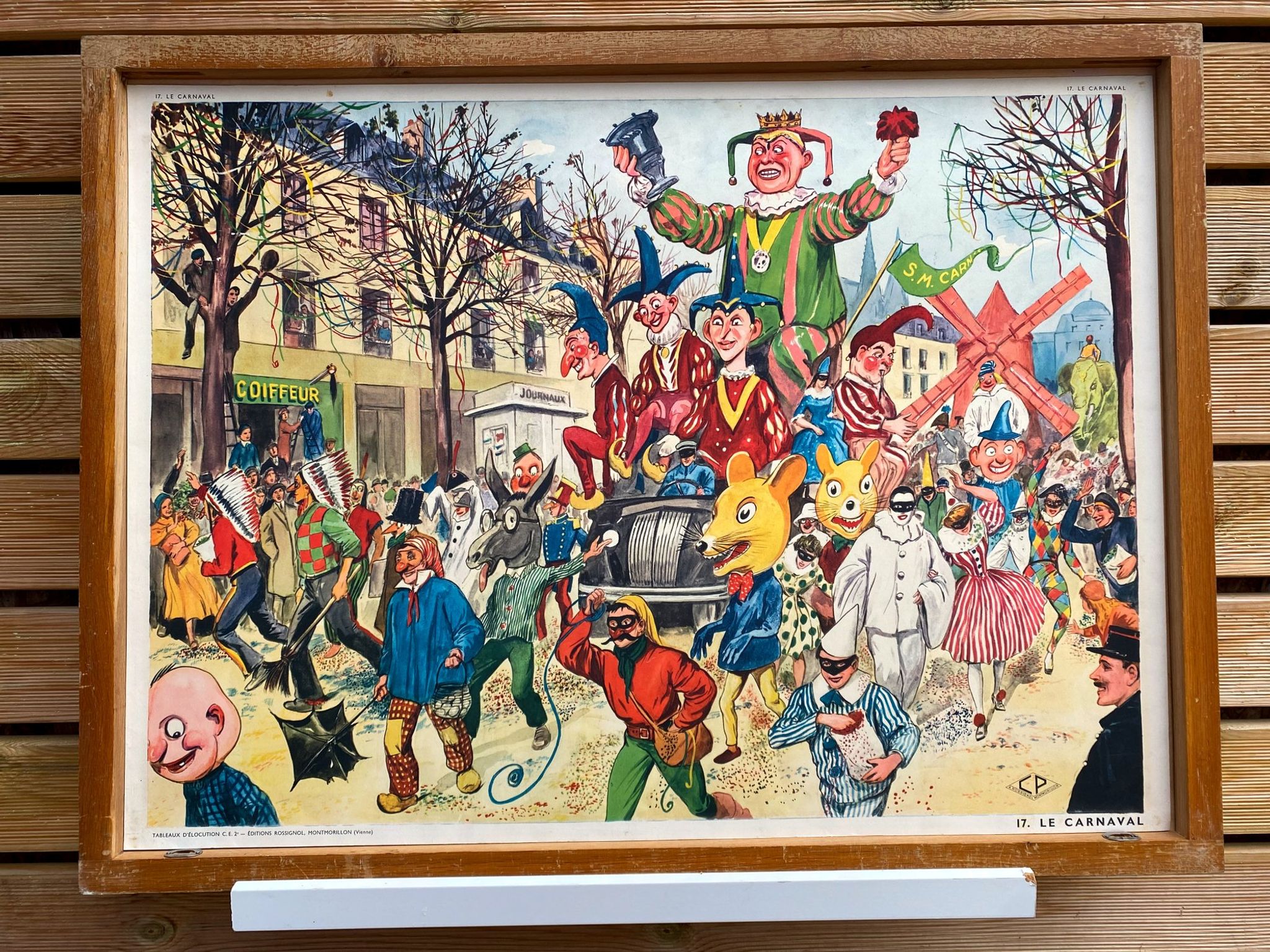 Affiche scène de vie - le carnaval - chez le tailleur - rossignol
